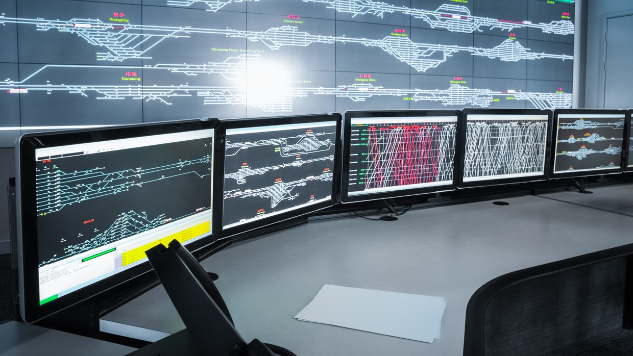 Some monitors reflect data.